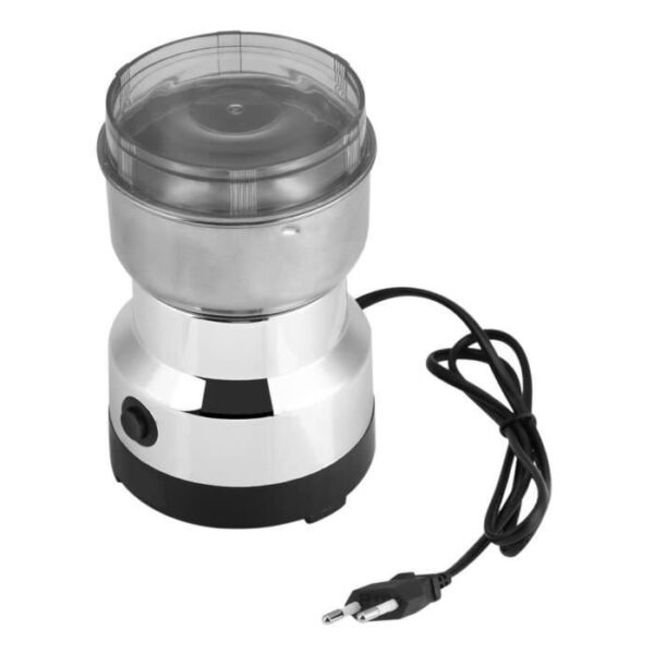 Moulin à Grain Électrique Petit Modèle Multifonctionnel | Acier Inoxydable et Verre Trempé